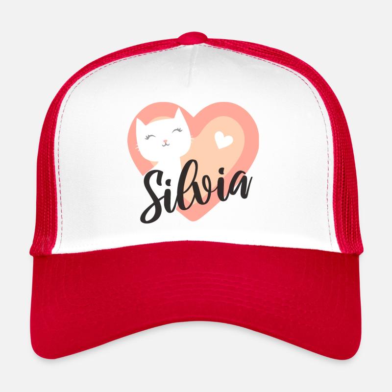 Silvia Nom Prénom Chaton Casquette trucker 
