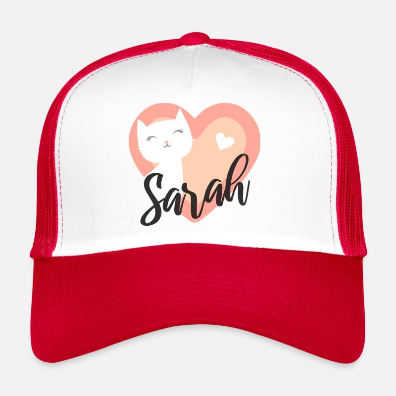 Sarah Nom Prénom Chaton Casquette trucker 