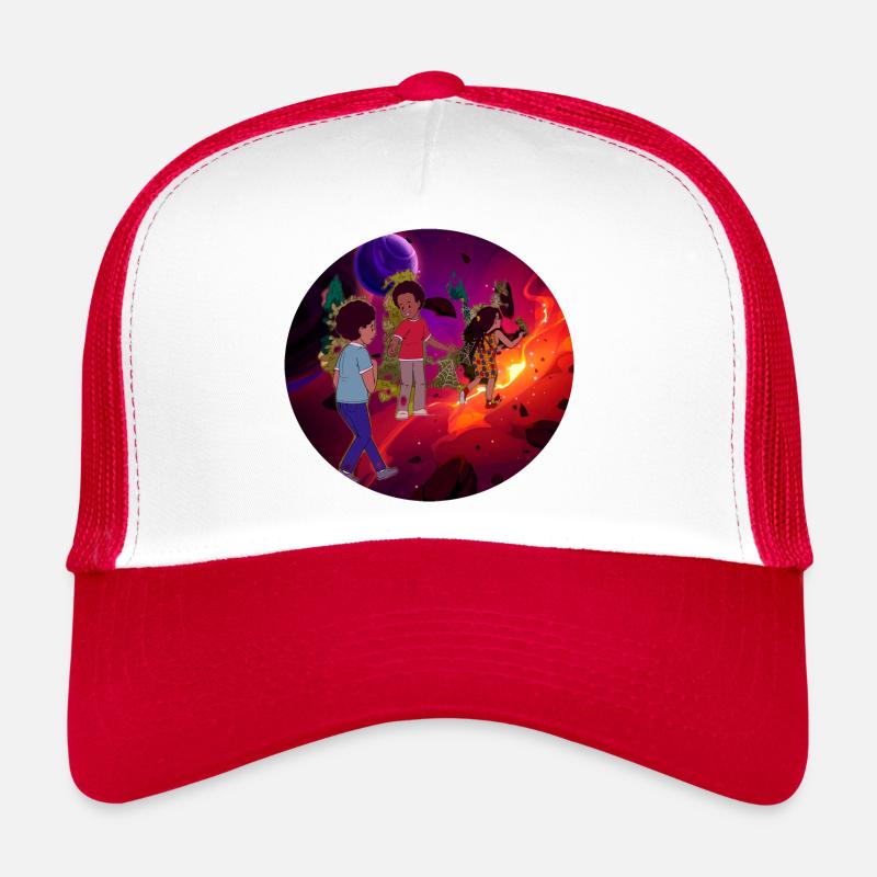 CC 20230825 202322 - Trucker Cap - Weiß/Rot