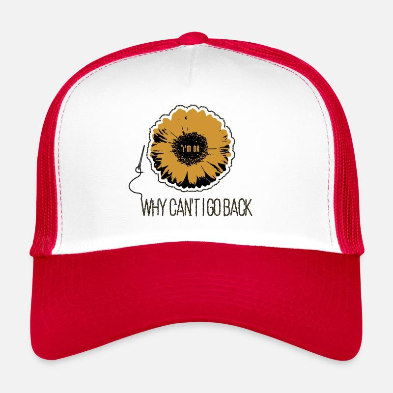 Why Can't I Go Back - Trucker Cap - Weiß/Rot