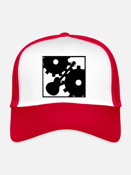 Rock contre la Machine - Casquette trucker  - blanc/rouge - Devant