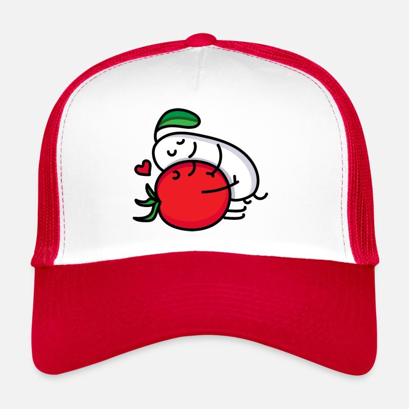 Paire tomate et mozzarella Casquette trucker 