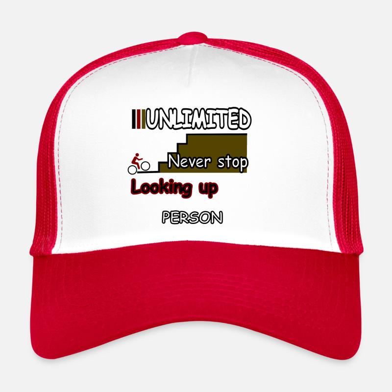Never stop Looking up - Trucker Cap - Weiß/Rot