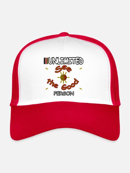 Voir le bon - Casquette trucker  - blanc/rouge - Devant