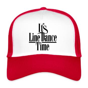 IT'S LINE DANCE TIME, LINEDANCE - Trucker Cap - Weiß/Rot - Vorne