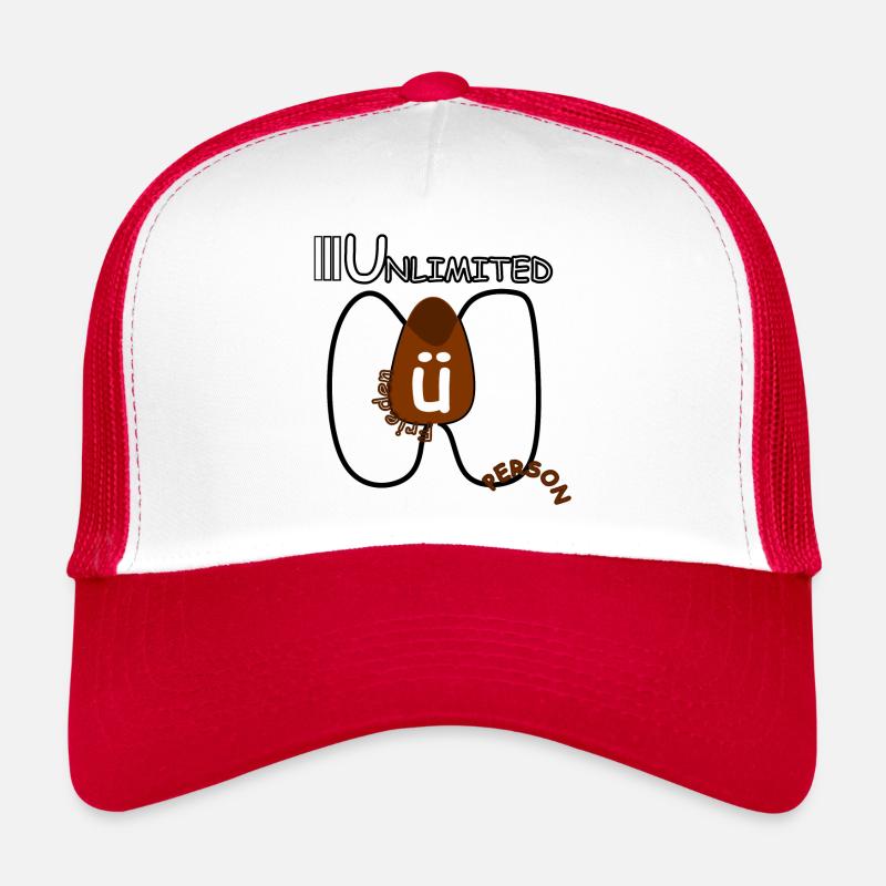 Paix - Casquette trucker  - blanc/rouge