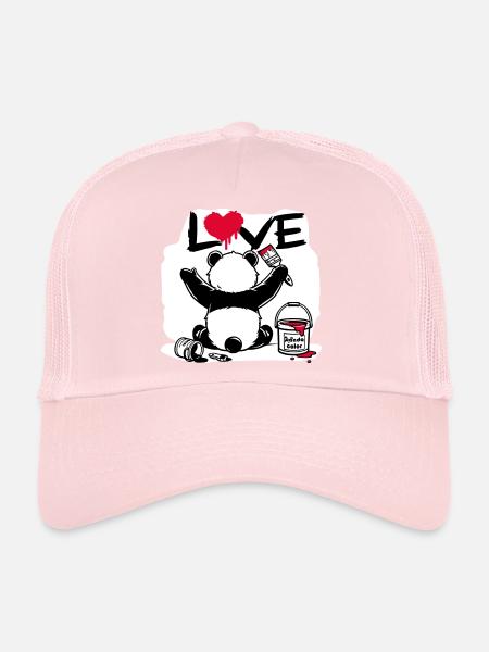Panda Loveur - Love Painter - Trucker Cap - pale pink - Front