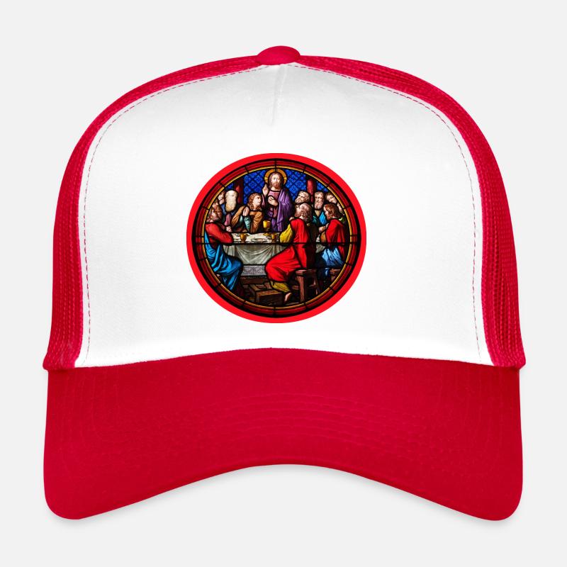 church window supper Trucker Cap
