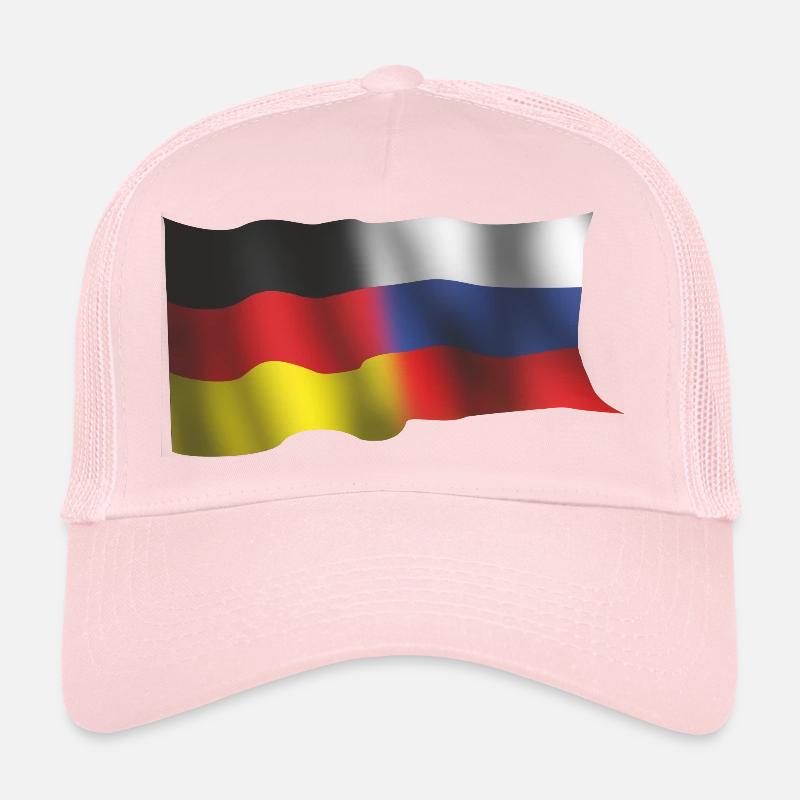 FLOWING RUSSIAN - GERMAN NATIONAL FLAGS Trucker Cap