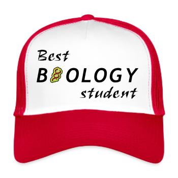 Best Biology Student - Trucker Cap - white/red - Front