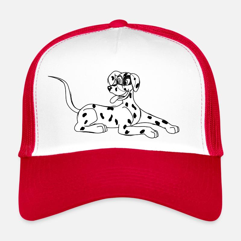 Dalmatiner - Trucker Cap - Weiß/Rot