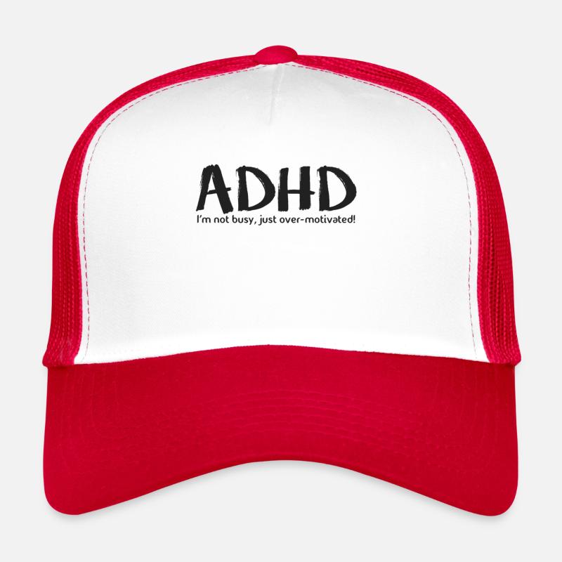 ADHD - Trucker Cap - white/red