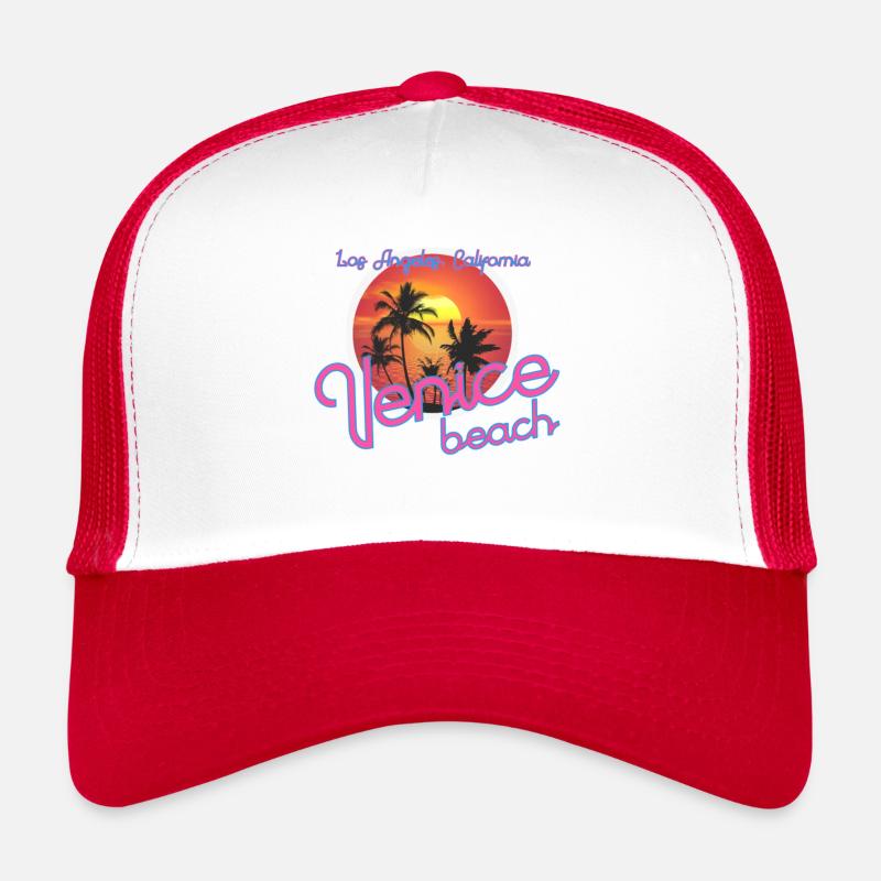 Venice - Trucker Cap - white/red