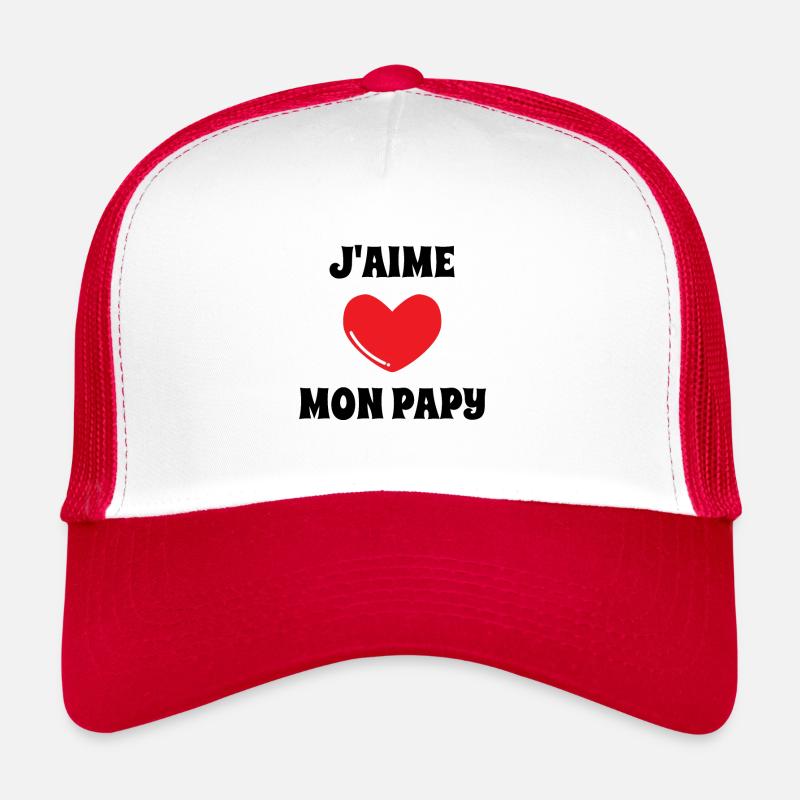 j'aime mon papy cadeau enfant noel love Casquette trucker 