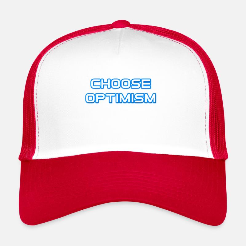 Wählen Sie Optimismus - Trucker Cap - Weiß/Rot