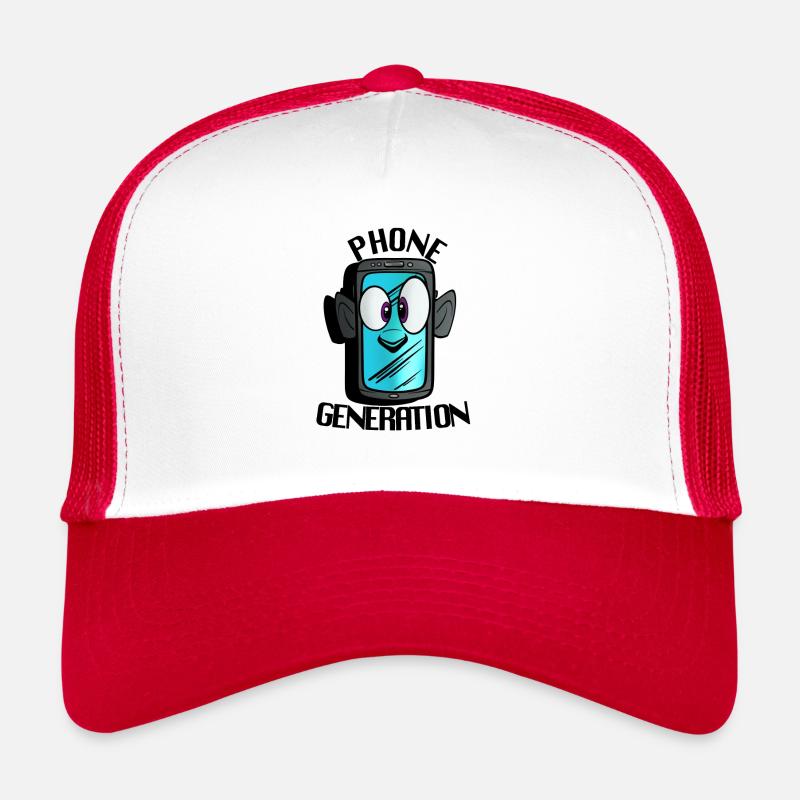 Handy - Trucker Cap - Weiß/Rot