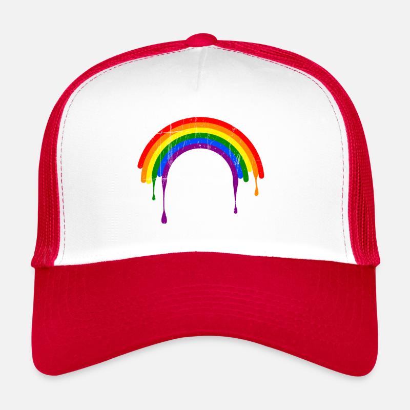 Running Rainbow - Trucker Cap - white/red