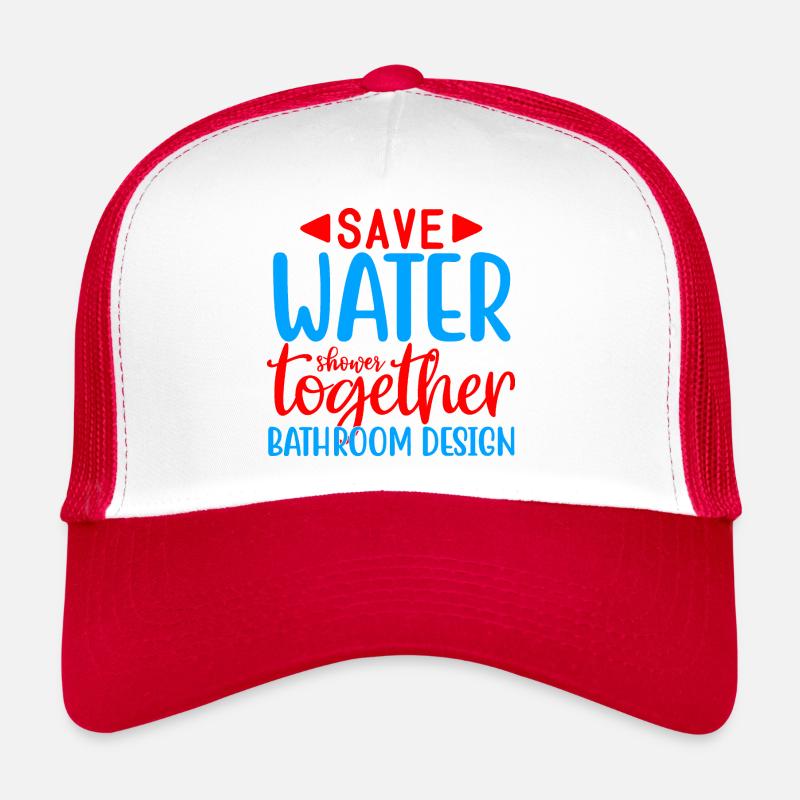 Bathroom humor shower set Trucker Cap