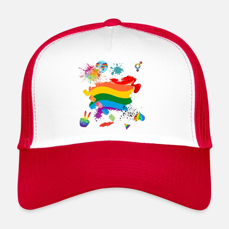 So pride! - Trucker Cap - white/red