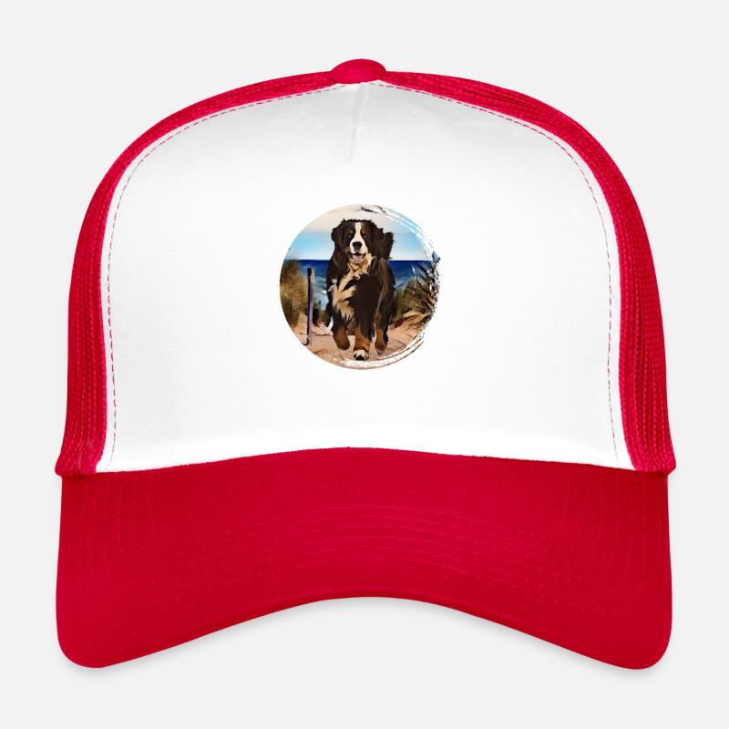 Berner Berghund - Trucker Cap - Weiß/Rot
