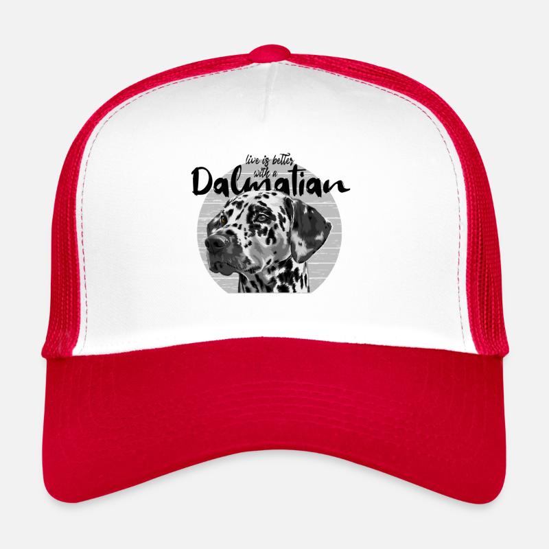 Dalmatiner - Trucker Cap - Weiß/Rot