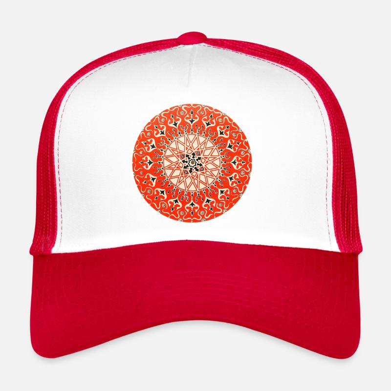 Rosace mandala vintage Casquette trucker 
