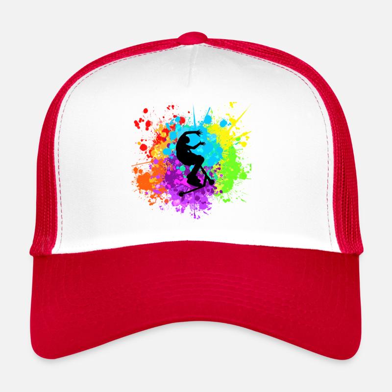 Freestyle-Roller - Trucker Cap - Weiß/Rot