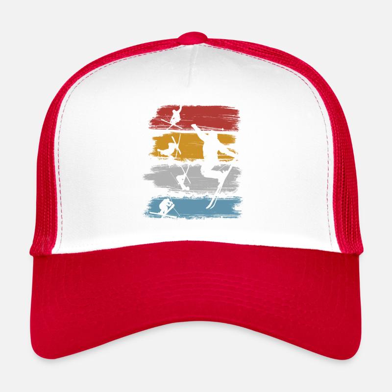 Ski freestyle - Casquette trucker - blanc/rouge