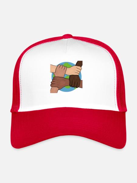 Frieden - Trucker Cap - Weiß/Rot - Vorne