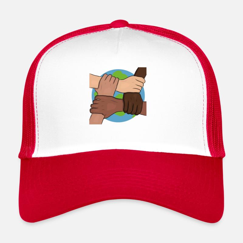 Frieden - Trucker Cap - Weiß/Rot