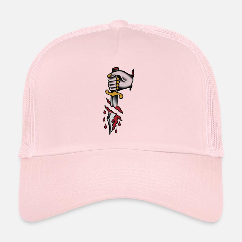 old school style blood dagger Trucker Cap
