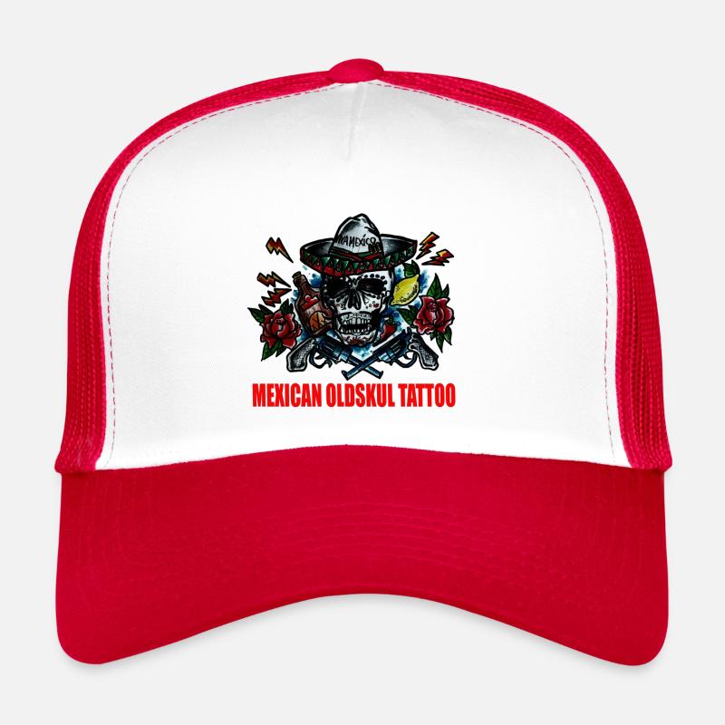 TATTOO - Trucker Cap - Weiß/Rot