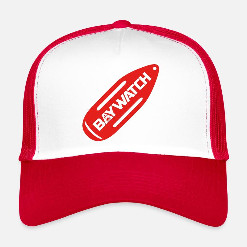Baywatch Red Buoy - Trucker Cap - white/red