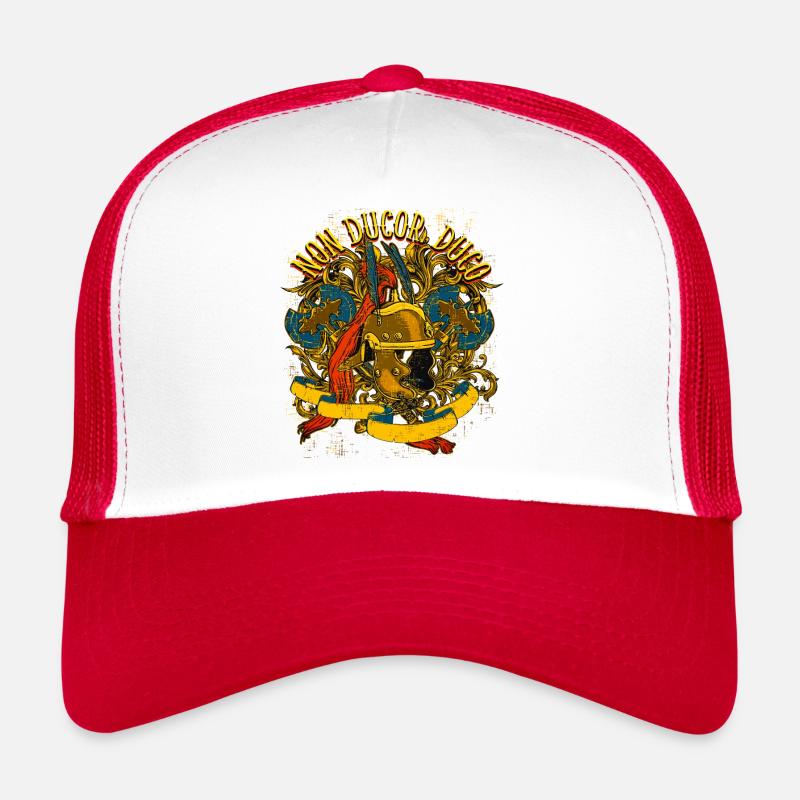 Duco non ducor avec les armes romaines Casquette trucker 