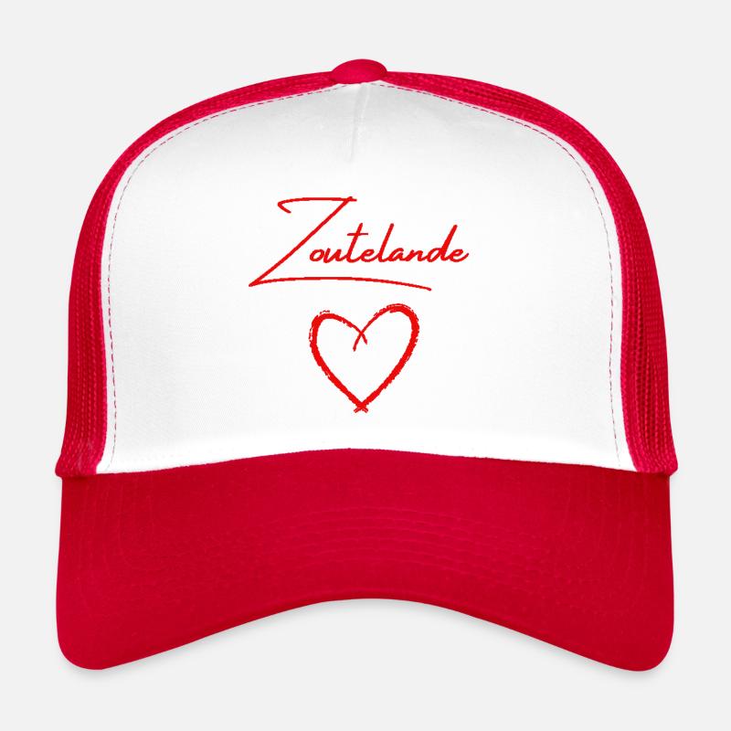 Zoutelande Love Design - Trucker Cap - Weiß/Rot