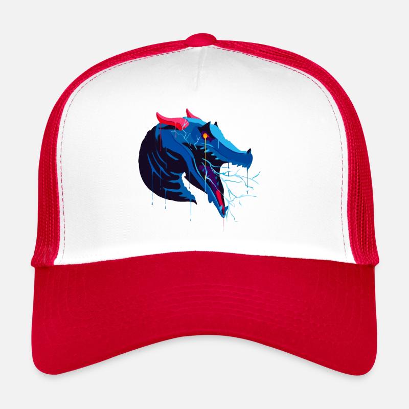 Ein Schönes und Beängstigendes Behir Monter Design Trucker Cap