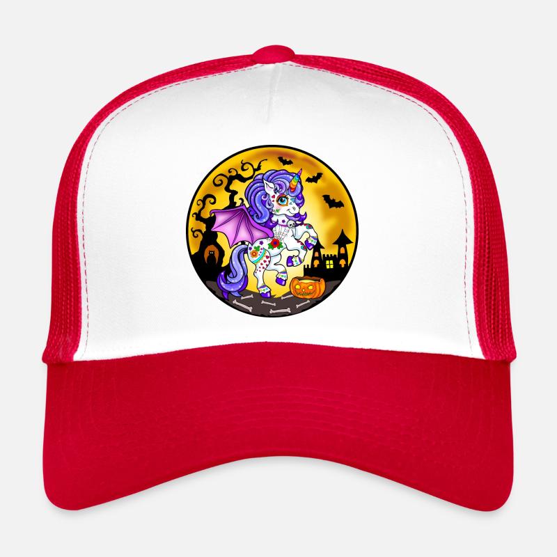 Einhorn Halloween 2022 - Trucker Cap - Weiß/Rot