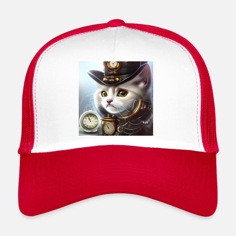 Süßes Steampunk-Kätzchen Trucker Cap