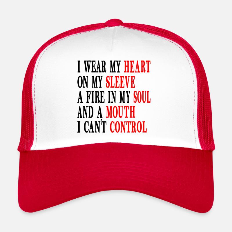 my heart on my sleeve attitude Trucker Cap