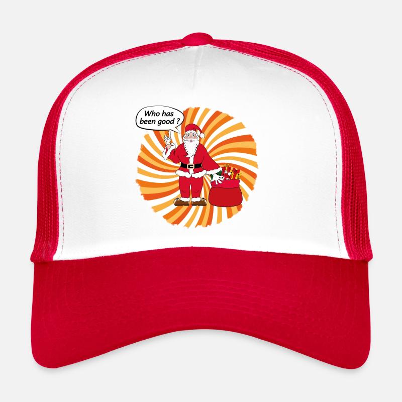 Santa Claus pop art - Trucker Cap - white/red