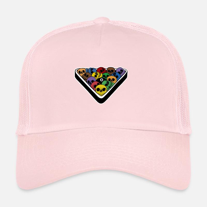 Skull billard pool 8 Casquette trucker 
