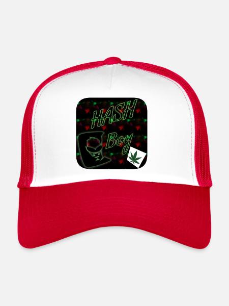 Hash Boy - Club WoW - Trucker Cap - white/red - Front