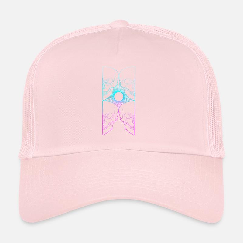 Skull art soleil couleur lining work Casquette trucker 