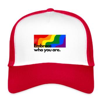 Embrace who you are - Casquette trucker  - blanc/rouge - Devant