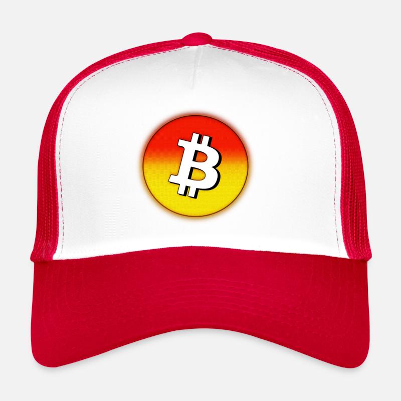 Bitcoin - Casquette trucker  - blanc/rouge