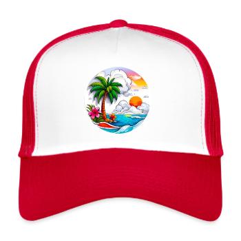 Ready for a holiday - Trucker Cap - white/red - Front