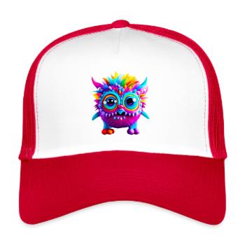 Kleines Monster - Trucker Cap - Weiß/Rot - Vorne
