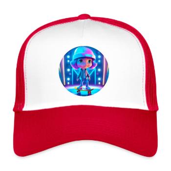 Skater Girl - Casquette trucker  - blanc/rouge - Devant