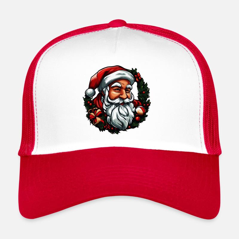 Sticker Weihnachtsmannkopf Trucker Cap
