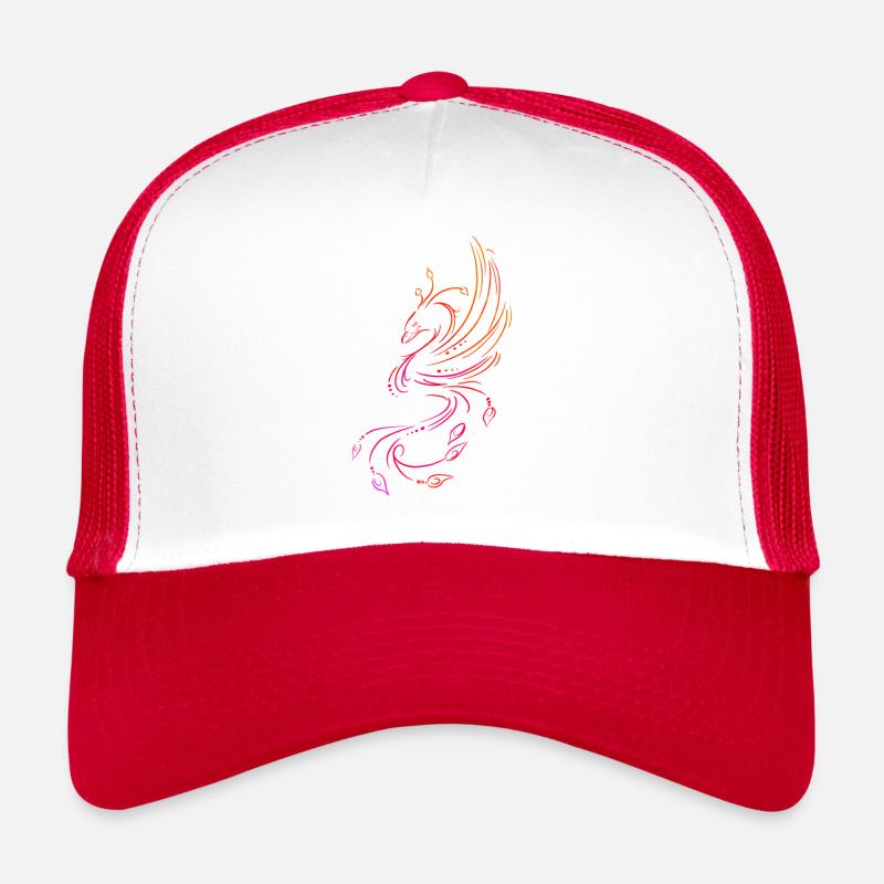 Phénix line art coloré Casquette trucker 